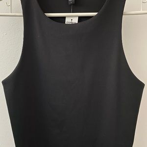 Express Ribbed Bodysuit Black